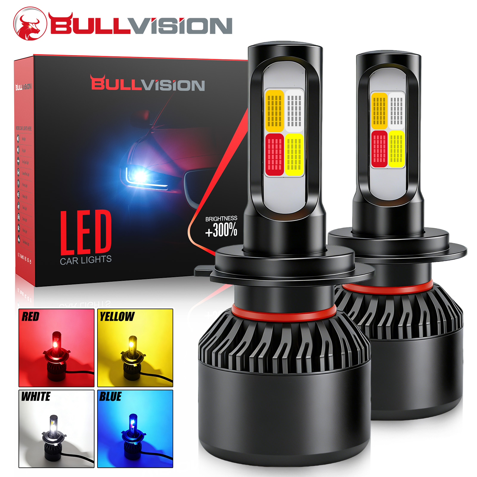 Sos Light Strobe - 4 Kleuren Strobe H7 H4 LED