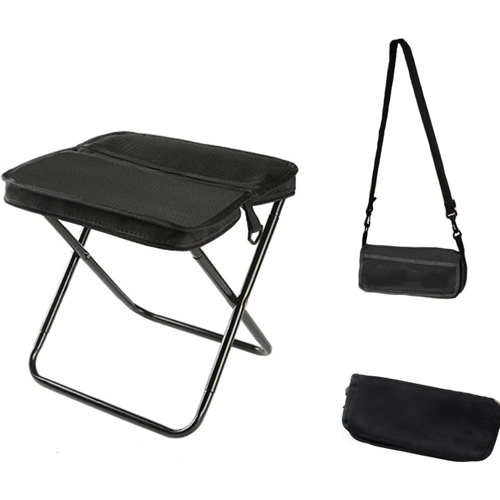 Fishing Kit Compact - Draagbare opvouwbare kruk, draagbare campingkruk met