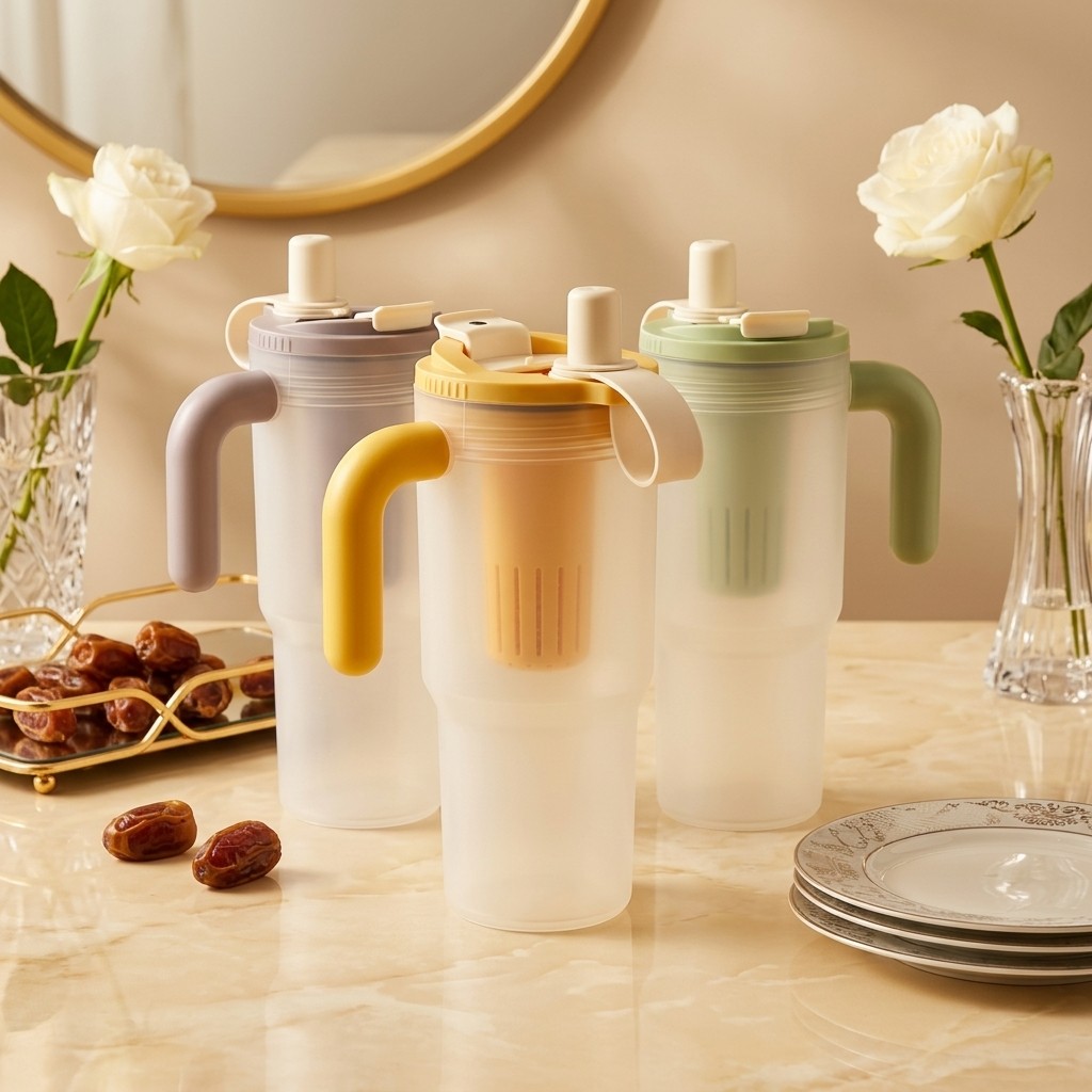 Water Purification Straw - 850ml Plastic Waterfles Tumbler Beker met