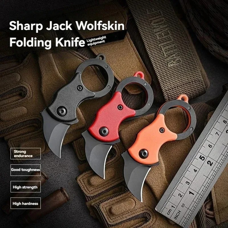 Bushcraft Knife Fixed - Mini sleutelhanger zakmes roestvrij staal kamperen