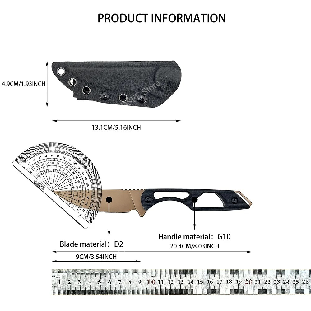 Multifunctionele uitrusting vo - Bushcraft Knife Fixed recensie en prijs