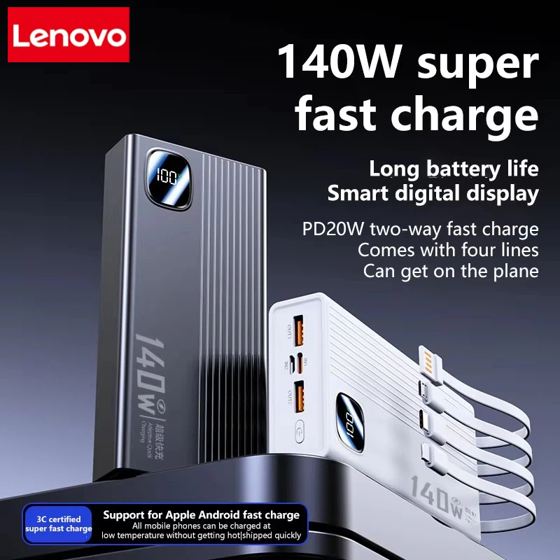 Lenovo 140W 200000mAh 4-in-1 k - Solar Emergency Charger recensie en prijs