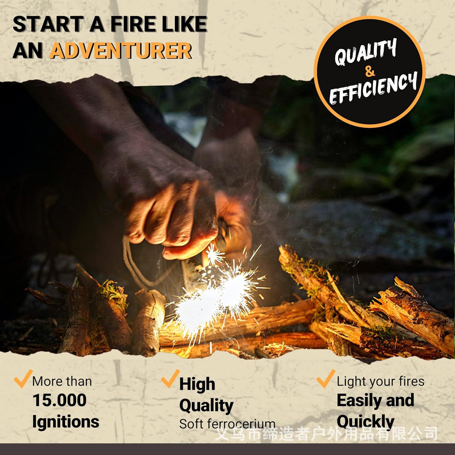 Draagbare buitenvuursteen en s - Magnesium Fire Starter recensie en prijs