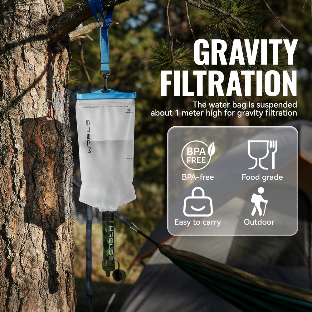 WRELS Outdoor draagbare waterf - Water Purification Straw recensie en prijs